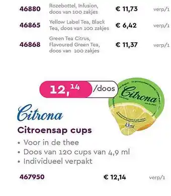 Citrona Citroensap Cups