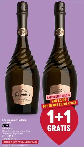 Delhaize Codorníu Ars Collecta aanbieding