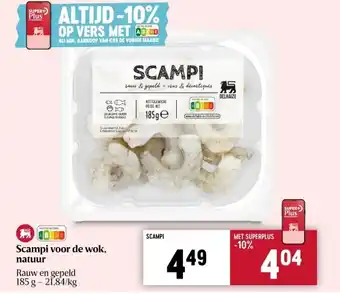 Scampi voor de wok, natuur