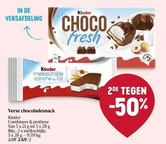 Delhaize Verse chocoladesnack aanbieding