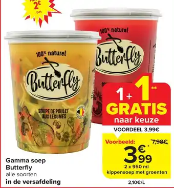 Carrefour Market Butterfly Gamma soep 2 x 950ml aanbieding