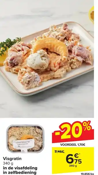 Carrefour Market Visgratin 340 g aanbieding