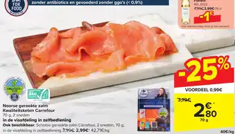 Carrefour Market Noorse gerookte zalm 70g aanbieding