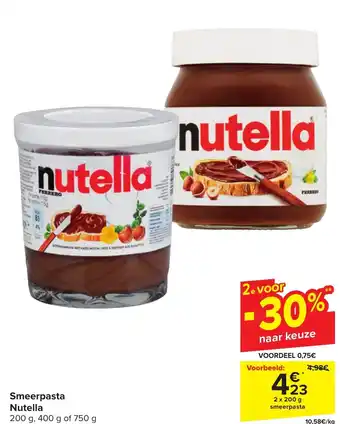Nutella Smeerpasta 2 x 200g