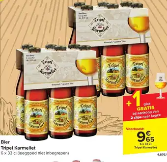 Carrefour Market Tripel Karmeliet Bier 6 x 33 cl aanbieding