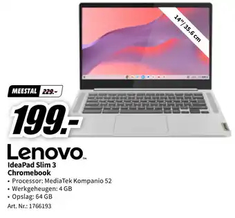 MediaMarkt Lenovo IdeaPad Slim 3 Chromebook aanbieding