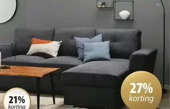 Jysk VEJLBY BEDBANK MET CHAISE LONGUE aanbieding