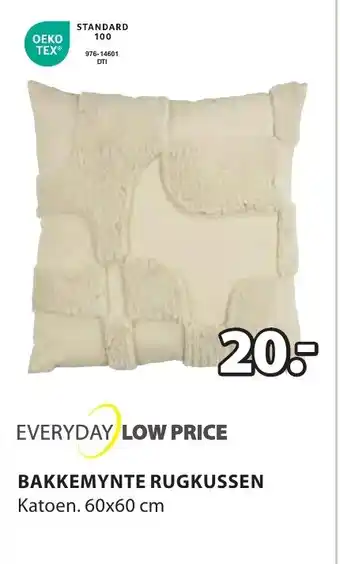 Jysk BAKKEMYNTE RUGKUSSEN 60x60 cm aanbieding