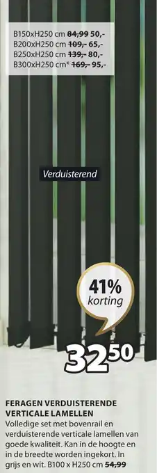 Jysk FERAGEN VERDUISTERENDE VERTICALE LAMELLEN aanbieding