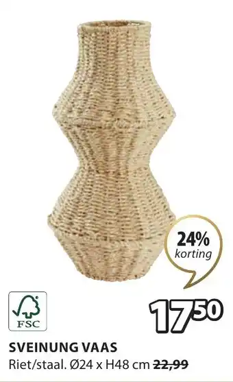 Jysk SVEINUNG VAAS aanbieding