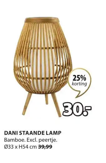 Jysk DANI STAANDE LAMP aanbieding