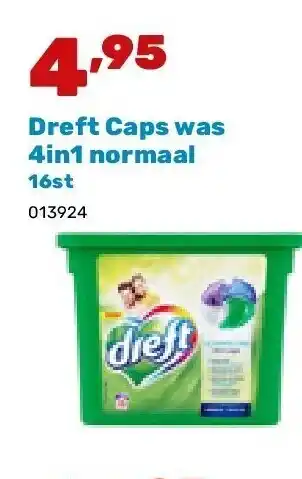 Happyland Dreft Caps was 4in1 normaal 16st aanbieding