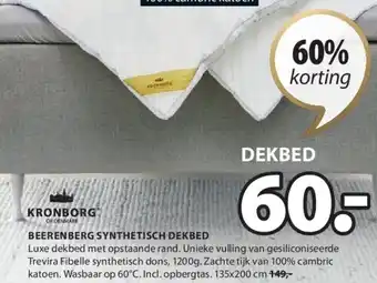 Jysk BEERENBERG SYNTHETISCH DEKBED aanbieding