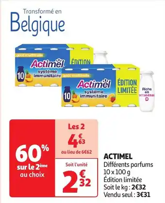 Auchan Actimel 10 x 100g aanbieding