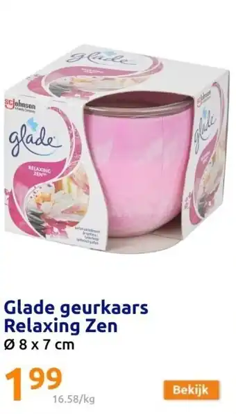 Action Glade geurkaars Relaxing Zen aanbieding