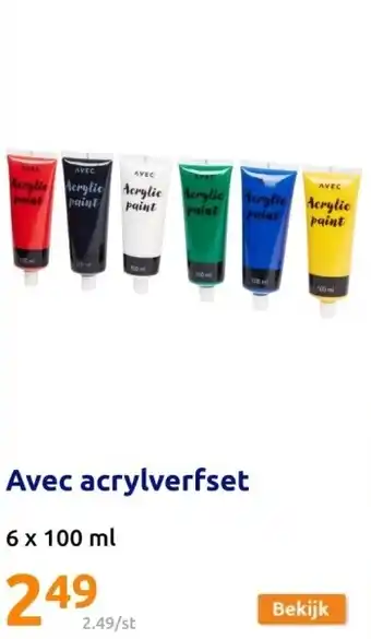 Action Avec acrylverfset aanbieding