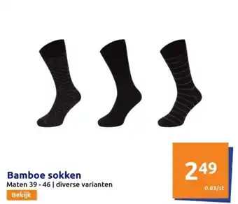 Action Bamboe sokken aanbieding