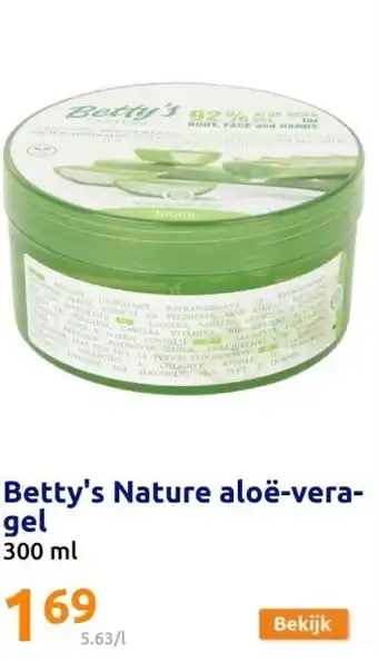 Action Betty's Nature aloë-vera-gel aanbieding