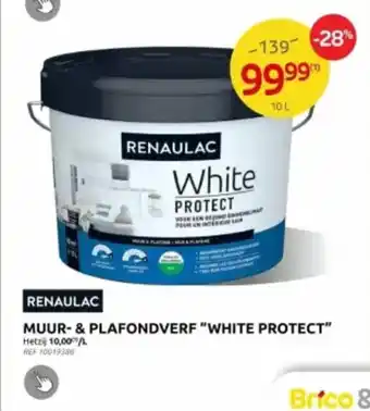 Brico MUUR- & PLAFONDVERF "WHITE PROTECT" aanbieding