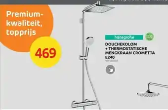 Brico DOUCHEKOLOM + THERMOSTATISCHE MENGKRAAN CROMETTA E240 aanbieding