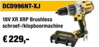 DeWALT 18V XR XRP Brushless schroef-/klopboormachine aanbieding