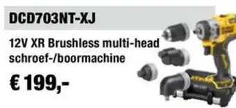 DeWALT 12V XR Brushless multi-head schroef-/boormachine aanbieding