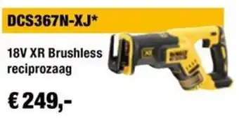 DeWALT 18V XR Brushless reciprozaag aanbieding