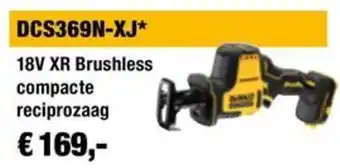 DeWALT 18V XR Brushless compacte reciprozaag aanbieding