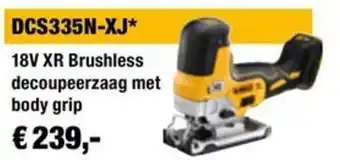 DeWALT 18V XR Brushless decoupeerzaag met body grip aanbieding