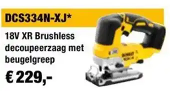 DeWALT 18V XR Brushless decoupeerzaag met beugelgreep aanbieding