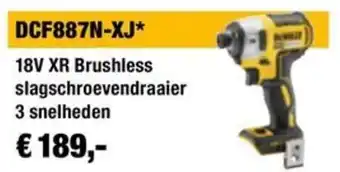 DeWALT 18V XR Brushless slagschroevendraaier 3 snelheden aanbieding