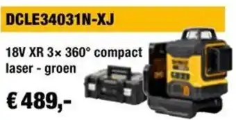 DeWALT 18V XR 3x 360° compact laser - groen aanbieding