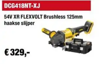 DeWALT 54V XR FLEXVOLT Brushless 125mm haakse slijper aanbieding