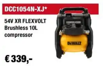 DeWALT 54V XR FLEXVOLT Brushless 10L compressor aanbieding