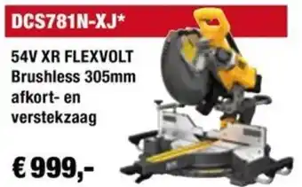 DeWALT 54V XR FLEXVOLT Brushless 305mm afkort- en verstekzaag aanbieding
