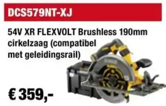 DeWALT 54V XR FLEXVOLT Brushless 190mm cirkelzaag aanbieding