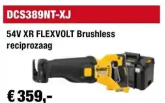 DeWALT 54V XR FLEXVOLT Brushless reciprozaag aanbieding