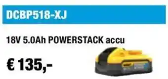 DeWALT 18V 5.0Ah POWERSTACK accu aanbieding