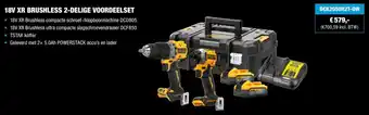 DeWALT 18V XR BRUSHLESS 2-DELIGE VOORDEELSET aanbieding