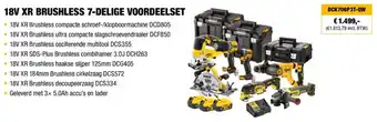 DeWALT 18V XR BRUSHLESS 7-DELIGE VOORDEELSET aanbieding