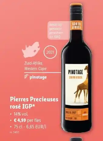 Lidl Pierres Precieuses rosé IGP aanbieding