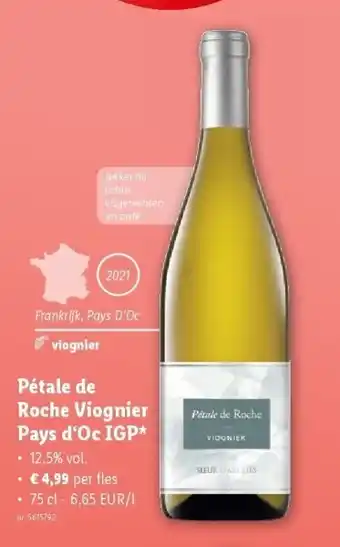 Lidl Pétale de Roche Viognier Pays d‘Oc IGP aanbieding