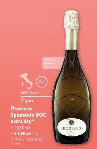 Lidl Prosecco Spumante DOC extra dry aanbieding