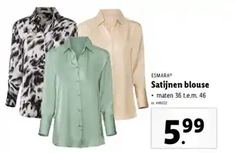Lidl Satijnen blouse aanbieding
