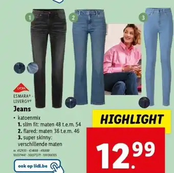 Lidl Jeans aanbieding