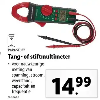 Lidl Tang- of stiftmultimeter aanbieding