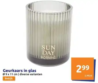 Action Geurkaars in glas aanbieding
