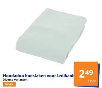 Action Hoodadoo hoeslaken voor ledikant aanbieding