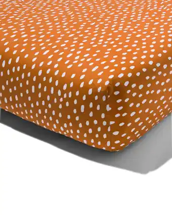 HEMA HEMA Kinder Hoeslaken Zacht Katoen 90x200 Bruin Met Stippen aanbieding