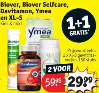 Kruidvat Biover, Biover Selfcare, Davitamon, Ymea en XL-S aanbieding